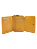 Bellicci Leren portemonnee "Kelda" geel - (B)12 x (H)10 x (D)3,5 cm