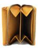 Bellicci Leren portemonnee "Kelda" geel - (B)12 x (H)10 x (D)3,5 cm