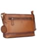 Bellicci Leder-Umhängetasche "Koffi" in Hellbraun - (B)26 x (H)18 x (T)7 cm