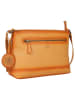 Bellicci Leder-Umhängetasche "Koffi" in Orange - (B)26 x (H)18 x (T)7 cm