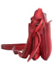 Bellicci Leren schoudertas "Kore" rood - (B)21 x (H)14 x (D)2,5 cm