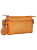 Bellicci Leder-Umhängetasche "Kore" in Orange - (B)21 x (H)14 x (T)2,5 cm
