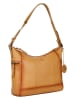 Bellicci Leder-Schultertasche "Kristiana" in Gelb - (B)40 x (H)27 x (T)8 cm
