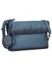 Bellicci Leder-Umhängetasche "Kline" in Blau - (B)24 x (H)15 x (T)4 cm