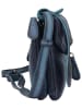Bellicci Leder-Umhängetasche "Kline" in Blau - (B)24 x (H)15 x (T)4 cm
