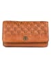 Bellicci Leder-Geldbörse "Perla" in Cognac - (B)17,5 x (H)10 x (T)3 cm