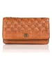 Bellicci Leder-Geldbörse "Perla" in Cognac - (B)17,5 x (H)10 x (T)3 cm