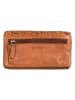 Bellicci Skórzany portfel "Perla" w kolorze jasnobrązowym - 17,5 x 10 x 3 cm