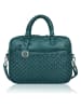 Bellicci Leren businesstas "Presley" petrol - (B)37,5 x (H)27 x (D)5 cm