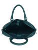 Bellicci Leren businesstas "Presley" petrol - (B)37,5 x (H)27 x (D)5 cm