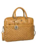 Bellicci Leren businesstas "Presley" okergeel - (B)37,5 x (H)27 x (D)5 cm