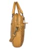 Bellicci Leren businesstas "Presley" okergeel - (B)37,5 x (H)27 x (D)5 cm