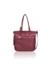 Bellicci Leren schoudertas "Paola" bordeaux - (B)31 x (H)34 x (D)13 cm