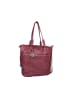 Bellicci Leren schoudertas "Paola" bordeaux - (B)31 x (H)34 x (D)13 cm