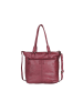 Bellicci Leren schoudertas "Paola" bordeaux - (B)31 x (H)34 x (D)13 cm