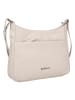 Bellicci Leder-Umhängetasche "Sidney" in Creme - (B)30 x (H)25 x (T)8 cm