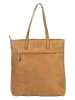 SPARWELL Skórzany shopper bag "Ashlee" w kolorze jasnobrązowym - 39 x 41 x 9 cm