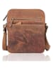 SPARWELL Leder-Umhängetasche "Brody" in Cognac - (B)20,5 x (H)24 x (T)6,5 cm