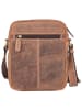 SPARWELL Skórzana torebka "Bradley" w kolorze jasnobrązowym - 21 x 23 x 2 cm