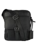 Bellicci Leder-Umhängetasche "Karl" in Schwarz - (B)24 x (H)27 x (T)8,5 cm
