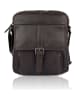 SPARWELL Leder-Umhängetasche "Keen Karl" in Braun - (B)24 x (H)27 x (T)8,5 cm