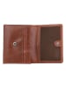 SPARWELL Skórzany portfel "Nakia" w kolorze jasnobrązowym - 10,5 x 9 x 2,5 cm