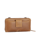 SPARWELL Leder-Handytasche "Kreative Kadence" in Hellbraun - (B)19 x (H)9 x (T)3 cm
