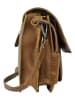 SPARWELL Leder-Umhängetasche in Taupe - (B)25,5 x (H)21 x (T)10 cm