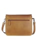 SPARWELL Leder-Umhängetasche in Taupe - (B)25,5 x (H)21 x (T)10 cm