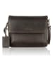 SPARWELL Leder-Umhängetasche "Kiana" in Dunkelbraun - (B)25,5 x (H)21 x (T)10 cm