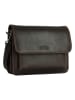 SPARWELL Leder-Umhängetasche "Kiana" in Dunkelbraun - (B)25,5 x (H)21 x (T)10 cm