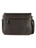SPARWELL Leder-Umhängetasche "Kiana" in Dunkelbraun - (B)25,5 x (H)21 x (T)10 cm