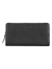 SPARWELL Leder-Geldbörse "Olivia" in Schwarz - (B)20 x (H)10,5 x (T)2,5 cm