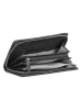 SPARWELL Leder-Geldbörse "Olivia" in Schwarz - (B)20 x (H)10,5 x (T)2,5 cm