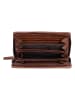 SPARWELL Leder-Geldbörse "Olivia" in Braun - (B)20 x (H)10,5 x (T)2,5 cm