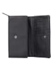 Bellicci Leder-Geldbörse "Olena" in Schwarz - (B)19 x (H)9,5 x (T)3,5 cm