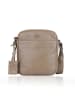 Bellicci Leder-Umhängetasche "Oswald" in Beige - (B)20 x (H)22 x (T)5 cm