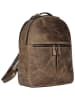 SPARWELL Leder-Rucksack "Trendy Tory" in Hellbraun - (B)27 x (H)33 x (T)9 cm