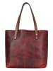WEZBEY Leder-Schultertasche "Juana" in Bordeaux - (B)39 x (H)35 x (T)13 cm