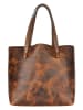 WEZBEY Leder-Schultertasche "Juana" in Hellbraun - (B)40 x (H)31 x (T)13 cm
