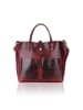 WEZBEY Leren handtas "Juana" bordeaux - (B)40 x (H)31 x (D)13,5 cm