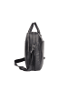 Bellicci Leren laptoptas "Keaton" zwart - (B)38 x (H)27 x (D)6 cm