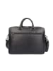 Bellicci Leren laptoptas "Keaton" zwart - (B)38 x (H)27 x (D)6 cm