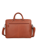 Bellicci Leder-Laptoptasche "Keaton" in Hellbraun - (B)38 x (H)27 x (T)6 cm