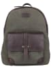 SPARWELL Leder-Rucksack "Stable Sawyer" in Khaki/ Braun - (B)31 x (H)41 x (T)15 cm