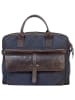 SPARWELL Leren businesstas "Sure Smith" donkerblauw - (B)39 x (H)31 x (D)12 cm