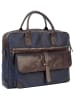 SPARWELL Leren businesstas "Sure Smith" donkerblauw - (B)39 x (H)31 x (D)12 cm