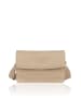 Bellicci Leder-Umhängetasche "Caprisha" in Beige - (B)24 x (H)15 x (T)7 cm