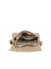 Bellicci Leder-Umhängetasche "Caprisha" in Beige - (B)24 x (H)15 x (T)7 cm