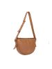 Bellicci Leder-Schultertasche "Caira" in Hellbraun - (B)35 x (H)21 x (T)8 cm